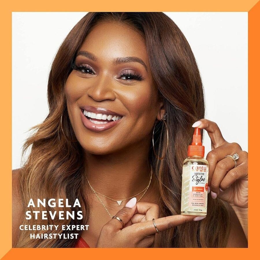 Angela'dan Cantu Koruyucu Stiller | Günlük Saç Bakım Yağı 59 mL- Peruk, Örgülü, Rasta, Postiş, Kıvırcık Saç - 4