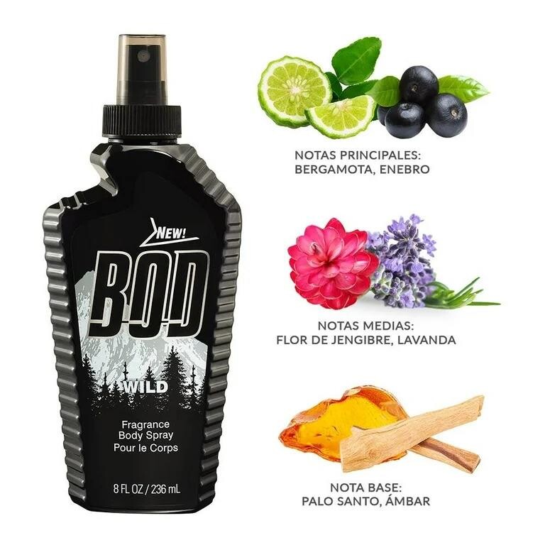 Bodman Wild Narenciye ve Yeşil Elma Kokulu Erkek Vücut Spreyi 236 mL - 1