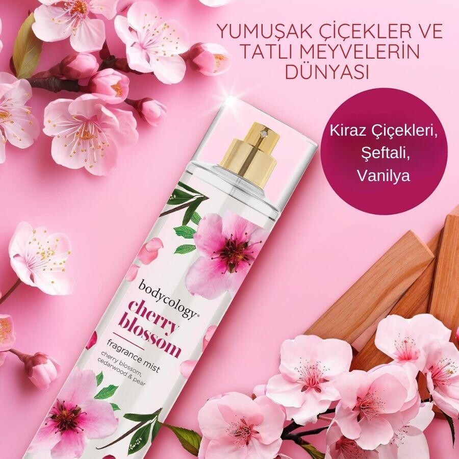 Bodycology Cherry Blossom Fragrance Mist Kiraz Çiçeği Kokulu Kadın Vücut Spreyi 237mL - 3