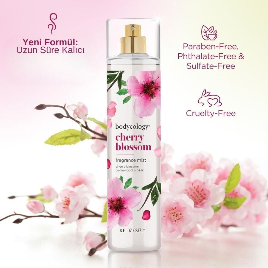 Bodycology Cherry Blossom Fragrance Mist Kiraz Çiçeği Kokulu Kadın Vücut Spreyi 237mL - 5
