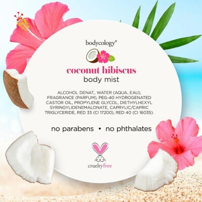 Bodycology Coconut Hibiscus Fragrance Mist,' Kadın Vücut Spreyi - 7