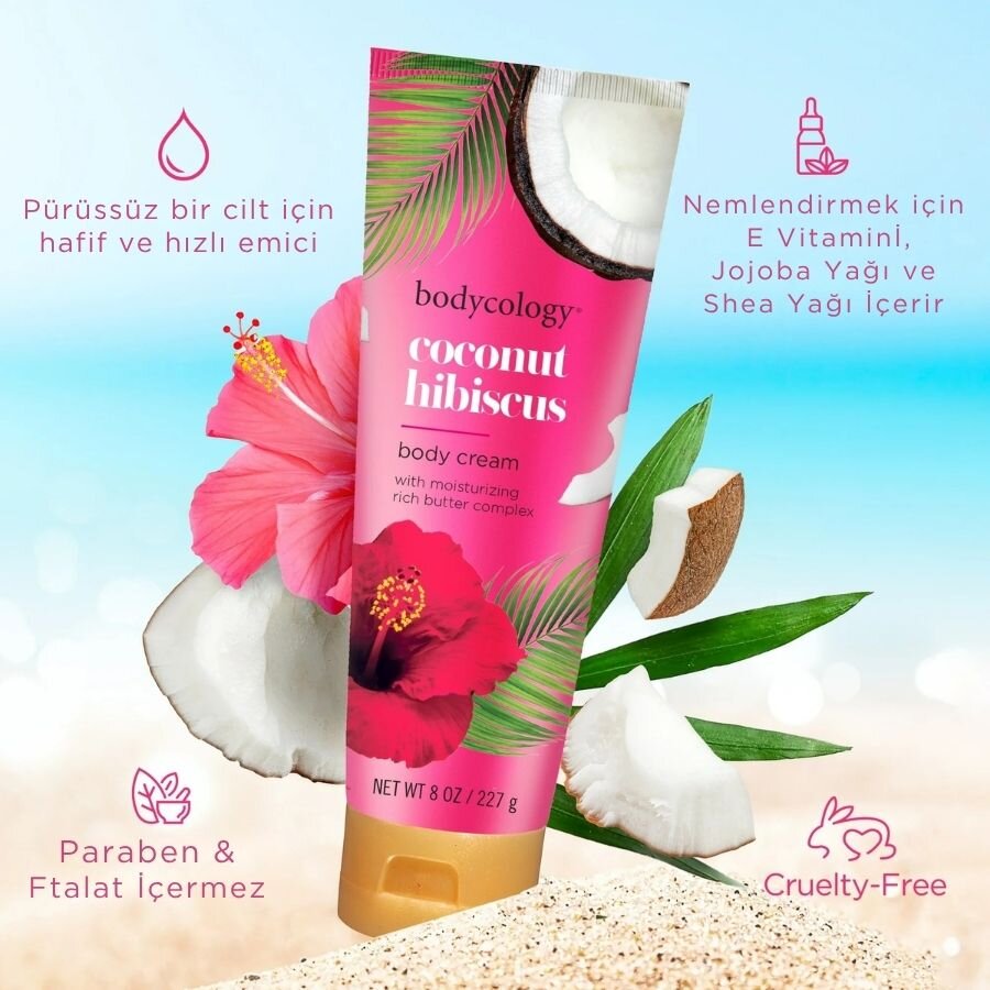 Bodycology Coconut Hibiscus Vücut Krem 237 ML – Tropik Bakımın Büyüleyici Dokunuşu - 2