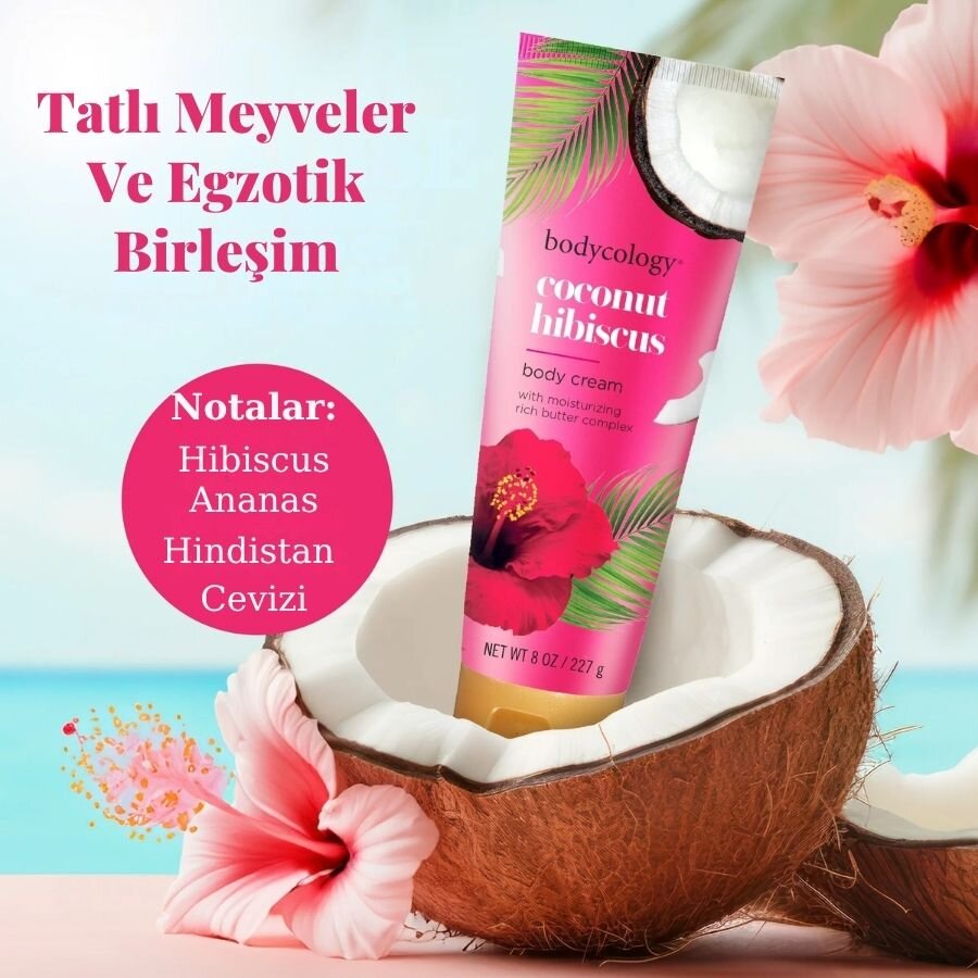 Bodycology Coconut Hibiscus Vücut Krem 237 ML – Tropik Bakımın Büyüleyici Dokunuşu - 4