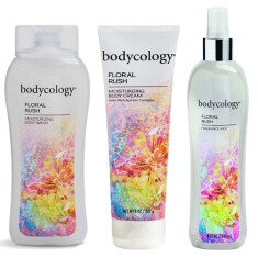 Bodycology Floral Rush Kişisel Bakım Seti (Vücut Spreyi 237ml + duş jeli 473ml + krem 227ml) - Bodycology