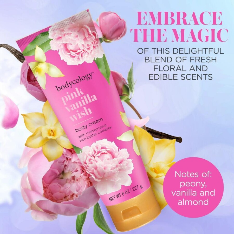 Bodycology Pink Wanilla Wish Vanilya Çiçeksi Kadın Vücut Kremi 227 g - 2