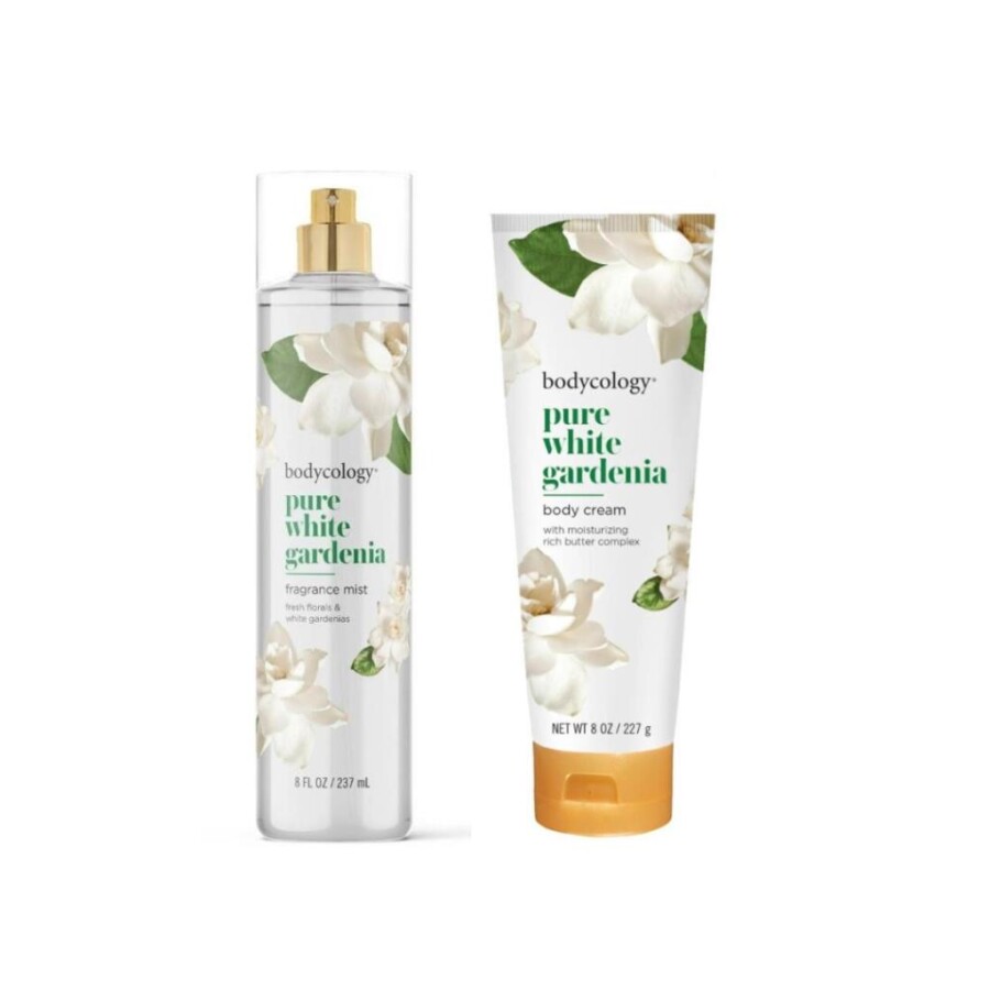 Bodycology Pure White Gardenia Çiçeksi Kadın Vücut Spreyi + Vücut Kremi Seti - 1