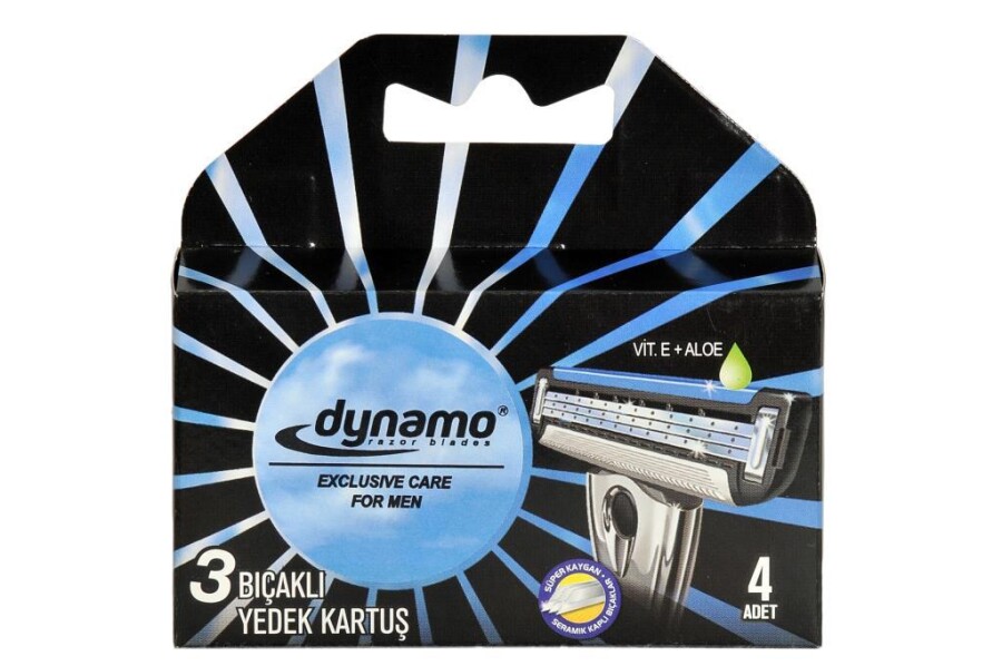 Dynamo Erkek Üç Bıçaklı Yedek Kartuş 4 Adet - 1