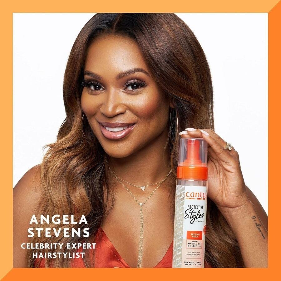 Cantu Angela Koruyucu Stil Ayar Peruk, Örgülü, Rasta, Postiş, Kıvırcık Saç Köpüğü Saç Köpüğü 237 mL - 2
