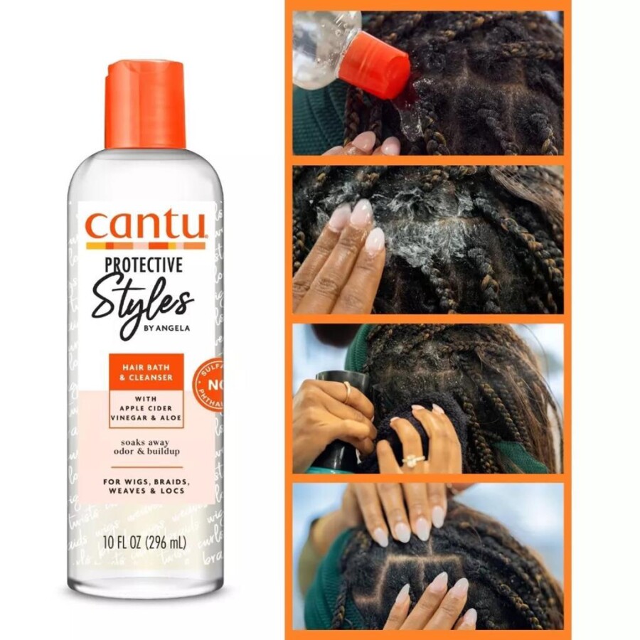 Cantu Angela Koruyucu Stiller Peruk, Örgülü, Rasta, Postiş, Kıvırcık Saç Temizleyici Ve Arındırıcı 296 ml - 5