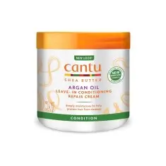 Cantu Kıvırcık ve Dalgalı Saçlar Argan Yağlı Durulanmayan Onarıcı Saç Kremi 453 gr - Cantu