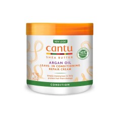 Cantu Kıvırcık ve Dalgalı Saçlar Argan Yağlı Durulanmayan Onarıcı Saç Kremi 453 gr - Cantu