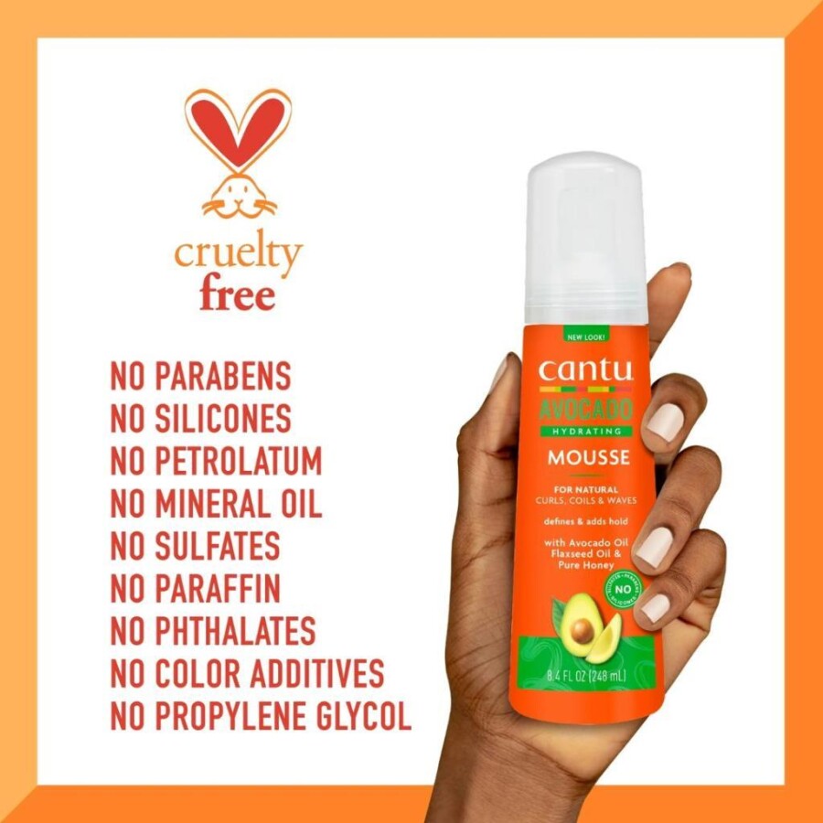 Cantu Avocado Hydrating Kıvırcık ve Dalgalı Saçlar İçin Nemlendirici Şekillendirici Saç Köpüğü 248 ml - 7