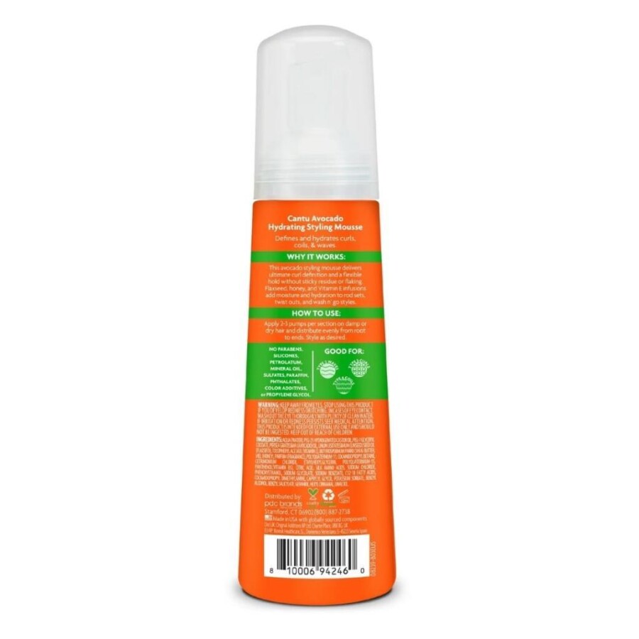 Cantu Avocado Hydrating Nemlendirici Şekillendirici Saç Köpüğü 248 ml Kıvırcık ve Dalgalı Saçlar - 2
