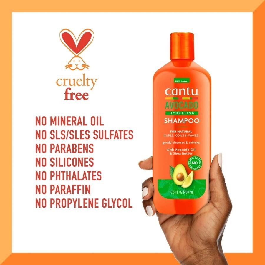 Cantu Avokado Yağlı Sülfatsız Nemlendirici Şampuan 400 mL - 3