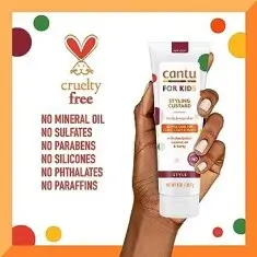 Cantu Kids Kıvırcık ve Dalgalı Saçlı Çocuklar Saç Şekillendirici Ballı Krem 227 gr - 2