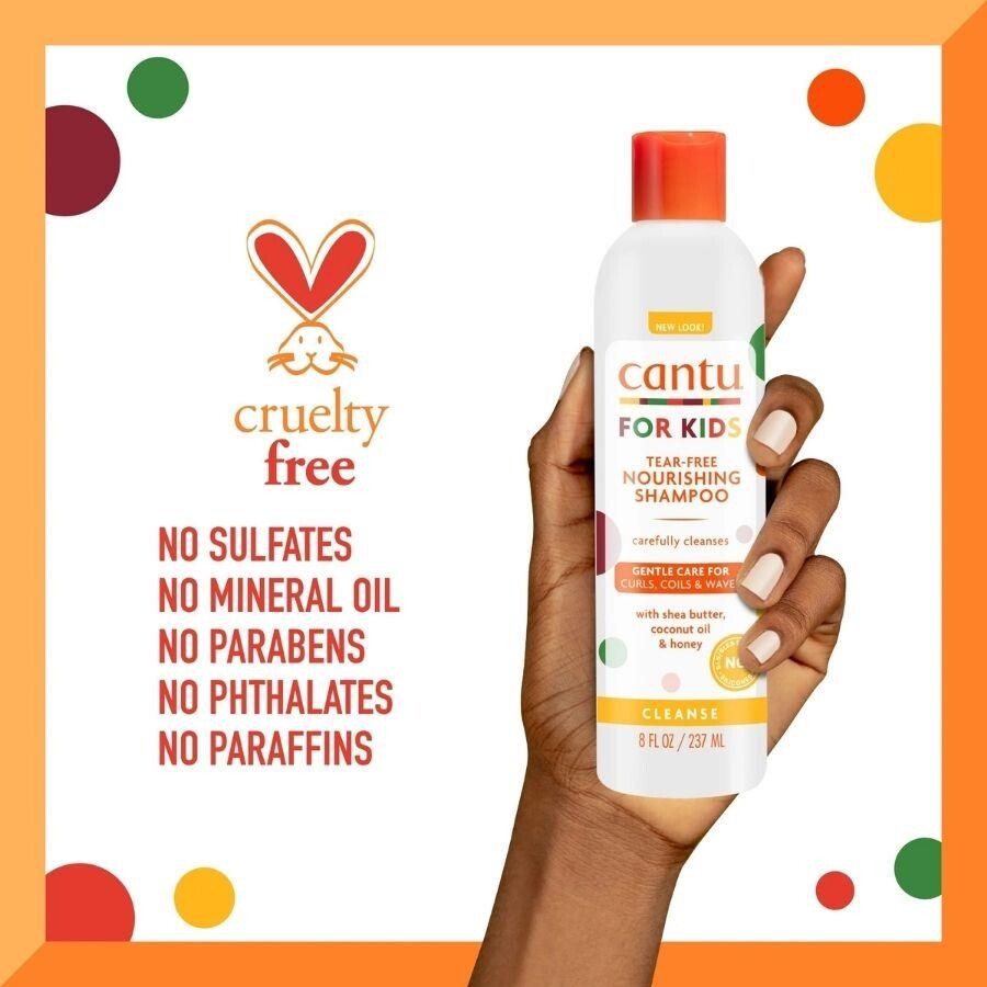 Cantu Kids Çocuklar İçin Bakım Şampuanı 237 mL Kıvırcık , Dalgalı Saç - 5