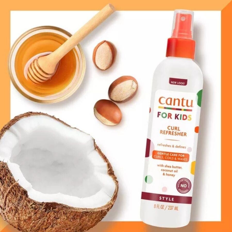 Cantu Kids Kıvrıcık ve Dalgalı Saçlı Çocuklar İçin Tazeleyici Saç Bakım Spreyi 236 mL - 4