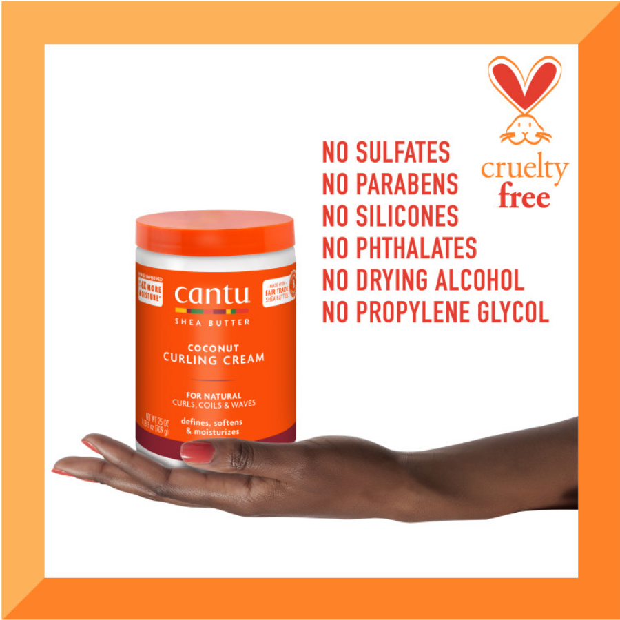 Cantu Kıvrıcık ve Dalgalı Saçlar Hindistan Cevizli Bukle Yapıcı Saç Kremi 709 gr - 8
