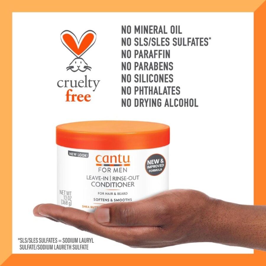 Cantu Kıvırcık ve Dalgalı Saçlar İçin Leave-in Contidioner Erkeklere Özel Durulanmayan Saç Kremi 370 gr - 6