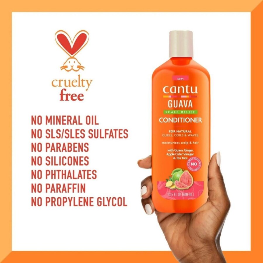 Cantu Guava Kıvırcık ve Dalgalı Saçlar için Saç Derisi Rahatlatıcı Saç Kremi 400 ml - 5
