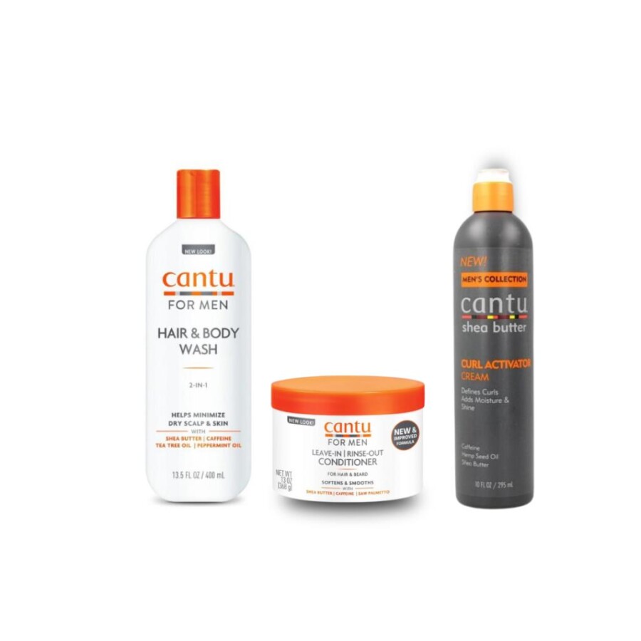 Cantu Kıvırcık ve Dalgalı Saçlar İçin Erkeklere Özel Saç Bakım Seti - 1