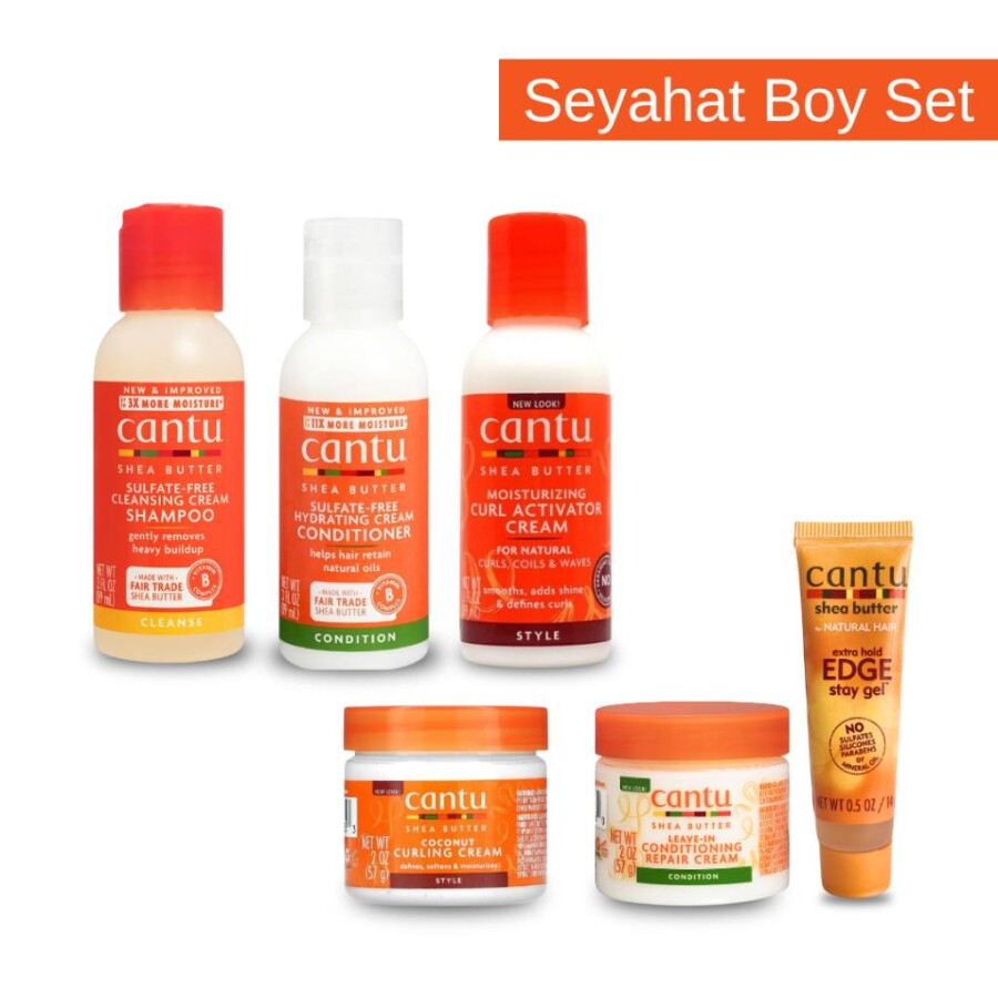 Cantu Kıvırcık ve Dalgalı Saçlar İçin Mini Seyahat Saç Bakım Seti - 1