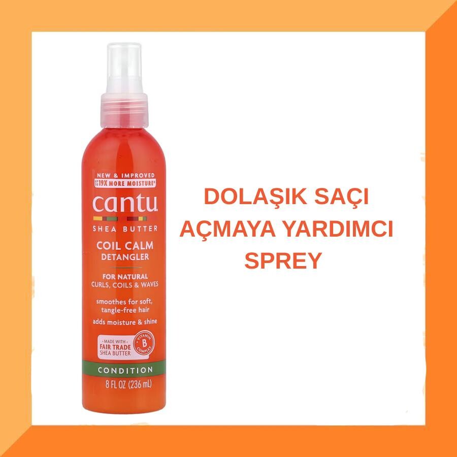 Cantu Kolay Saç Tarama Spreyi 237 mL + Saç Açıcı Tarak - 2