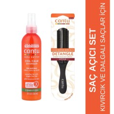 Cantu Kolay Saç Tarama Spreyi 237 mL + Saç Açıcı Tarak - Cantu