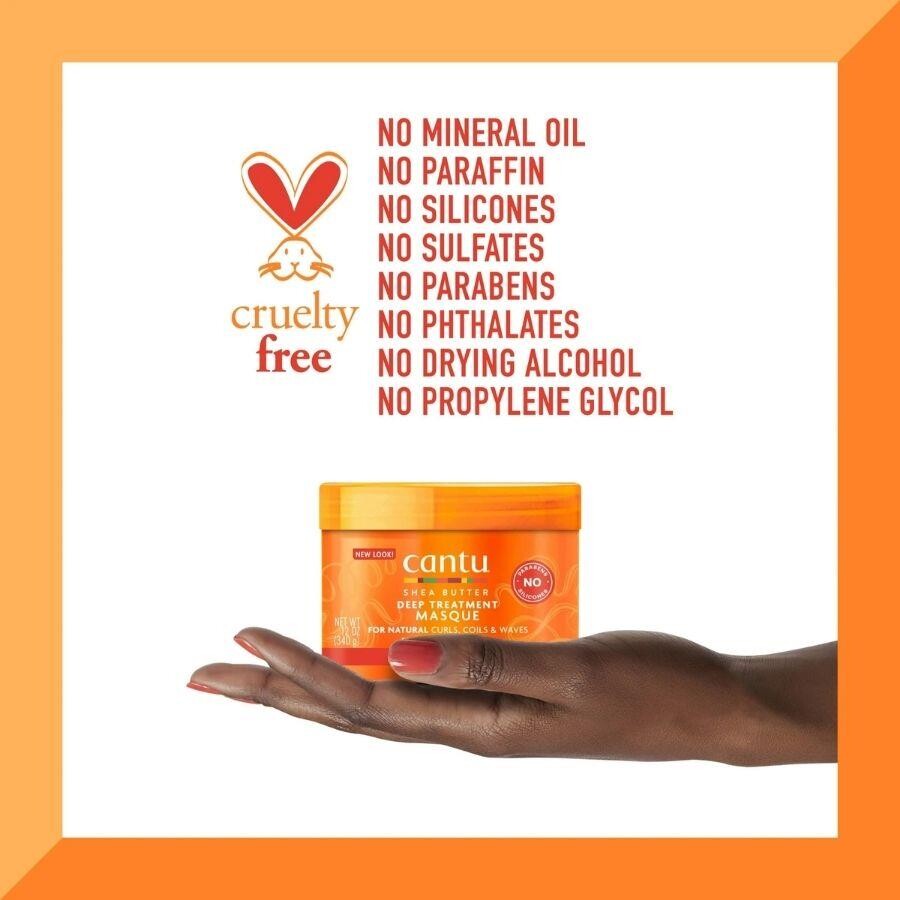 Cantu Kıvırcık ve Dalgalı Saçlar İçin Derin Bakım Saç Maskesi 340 gr - 4