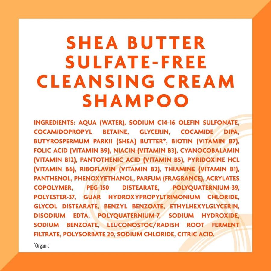 Cantu Shea Yağı Doğal Saçlar İçin Sülfat İçermeyen Temizleyici Krem Şampuan 400 mL - 8