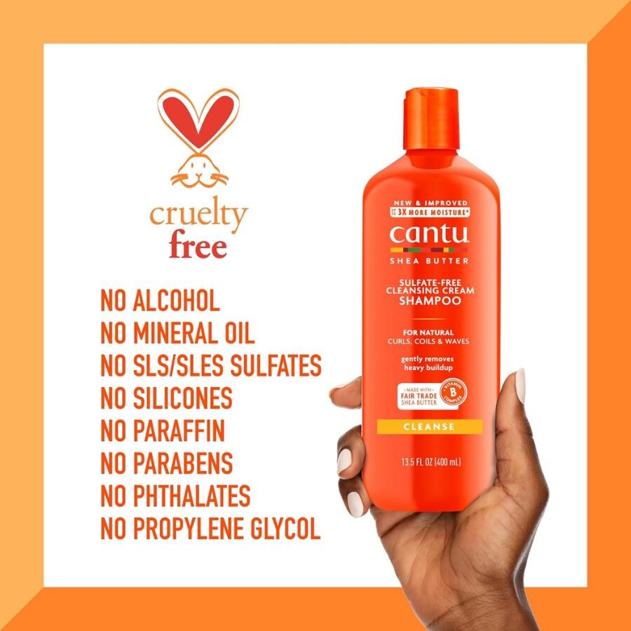 Cantu Shea Yağı Doğal Saçlar İçin Sülfat İçermeyen Temizleyici Krem Şampuan 400 mL - 7