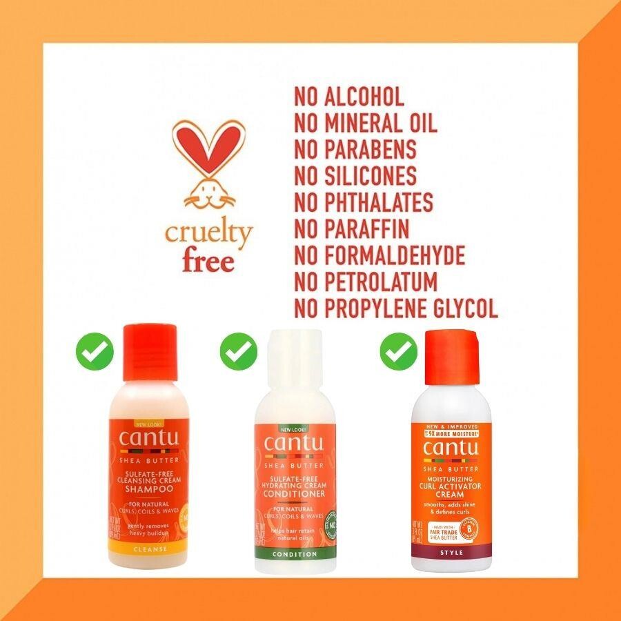 Cantu Sülfatsız Bukle Belirginleştirici Saç Bakım Seti – 3’lü Mini Boy - 3