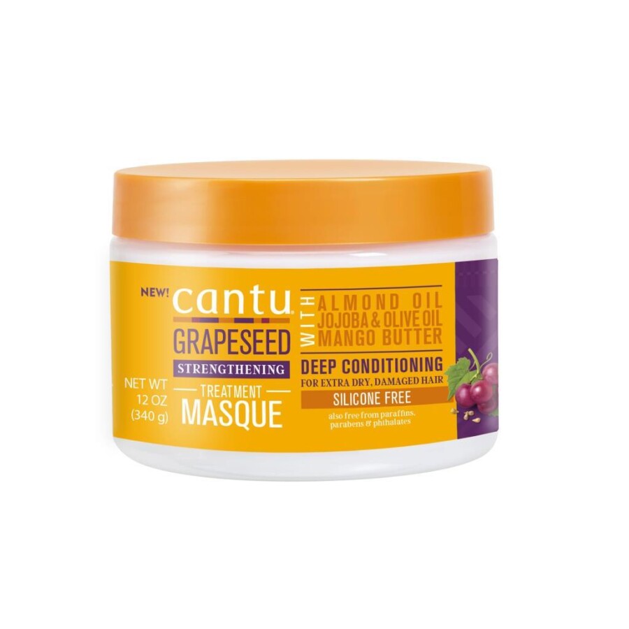Cantu Kıvırcık ve Dalgalı Saçlar İçin Üzüm Çekirdeği Güçlendirici Saç Bakım Maskesi 340 gr - 1