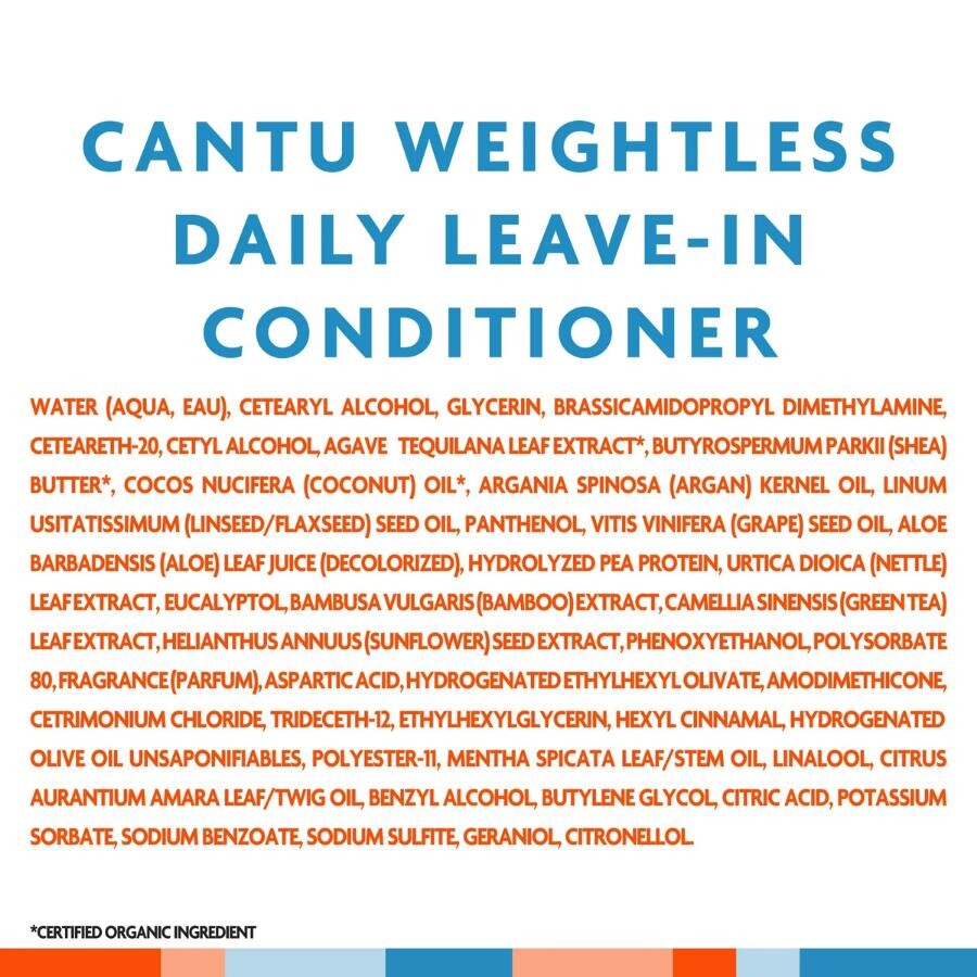 Cantu Weightless Ağırlaştırmayan 15+ Etki Günlük Durulanmayan Saç Bakım Kremi (236 ml)- Kıvırcık, Dalgalı Saç - 6