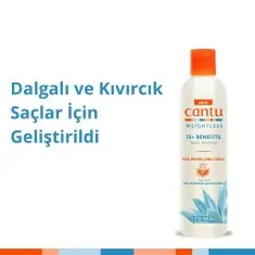 Cantu Weightless Ağırlaştırmayan 15+ Etki Günlük Durulanmayan Saç Bakım Kremi (236 ml)- Kıvırcık, Dalgalı Saç - 2