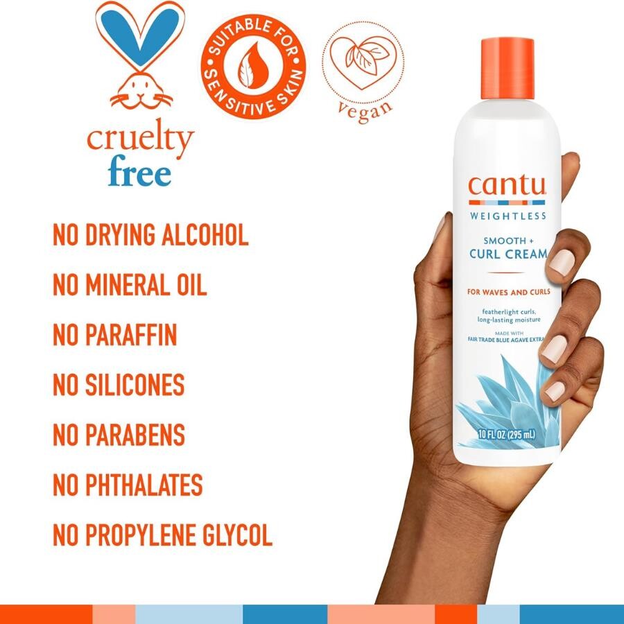 Cantu Weightless Ağırlaştırmayan Kıvırcık, Dalgalı Saçla Bukle Belirginleştirici Krem 295mL - 5
