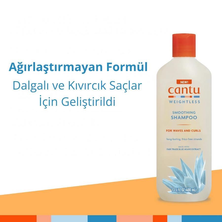 Cantu Weightless Ağırlaştırmayan Kıvırcık ve Dalgalı Saçlar Şampuan 400 mL - 3