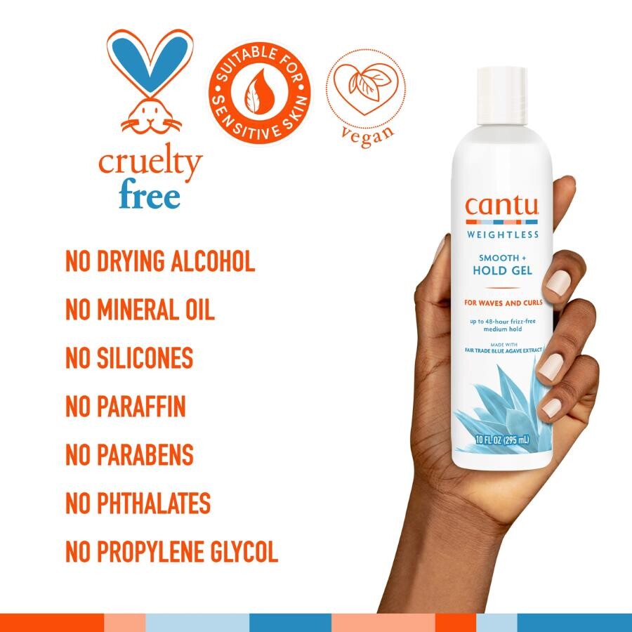 Cantu Weightless Ağırlaştırmayan Orta Tutuşlu Bukle Belirginleştirici Jel -Kıvırcık, Dalgalı Saçlar 295mL - 4