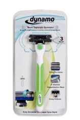 Dynamo 3 Bıçaklı Mach 3 Uyumlu Erkek Sistem Tıraş Bıçağı + 2 Yedek Başlık Set - 3