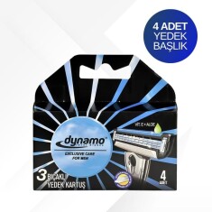 Dynamo 3 Bıçaklı Sistem Erkek Tıraş Bıçağı ve 4 Adet Yedek Kartuş - 4