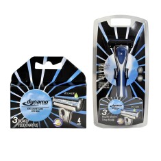 Dynamo 3 Bıçaklı Sistem Erkek Tıraş Bıçağı ve 4 Adet Yedek Kartuş - Dynamo