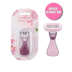 Dynamo Beauty Kadın 5 Bıçaklı Mini Tıraş Bıçağı- Kutulu, Seyahat Boy - Dynamo Beauty