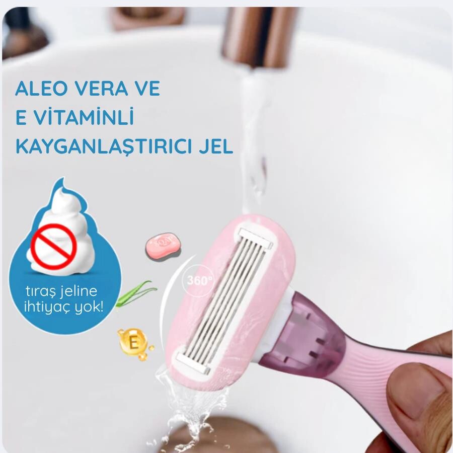 Dynamo Beauty Kadın 5 Bıçaklı Mini Tıraş Bıçağı- Kutulu, Seyahat Boy - 2