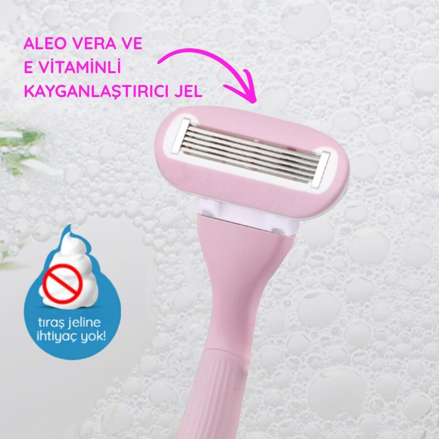 Dynamo Beauty Kadın 5 Bıçaklı Tıraş Bıçağı +1 Yedek Kartuş, Asma Aparatlı - 5