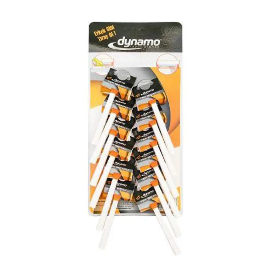 Toptan Dynamo Tek Bıçaklı Erkek Tıraş Bıçağı Kolisi (20 Adet Kartela) - 1