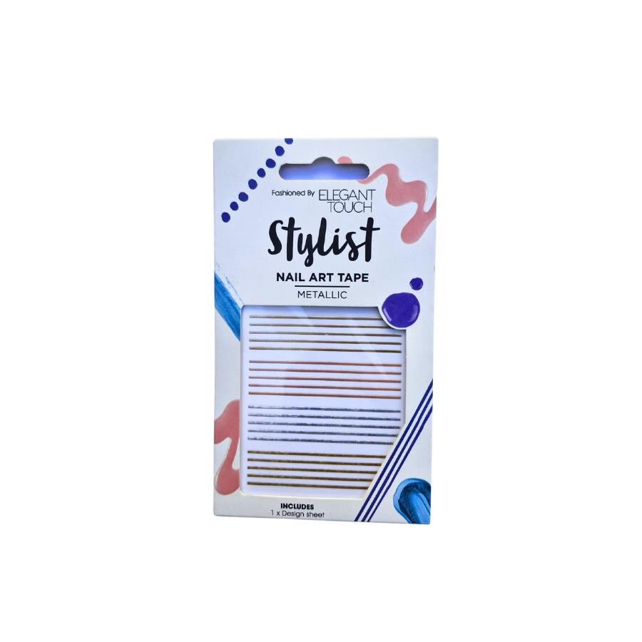 Elegant Touch Stylist Metallic Nail Art Metalik Renkler Tırnak Şerit Bant Süsü - 1