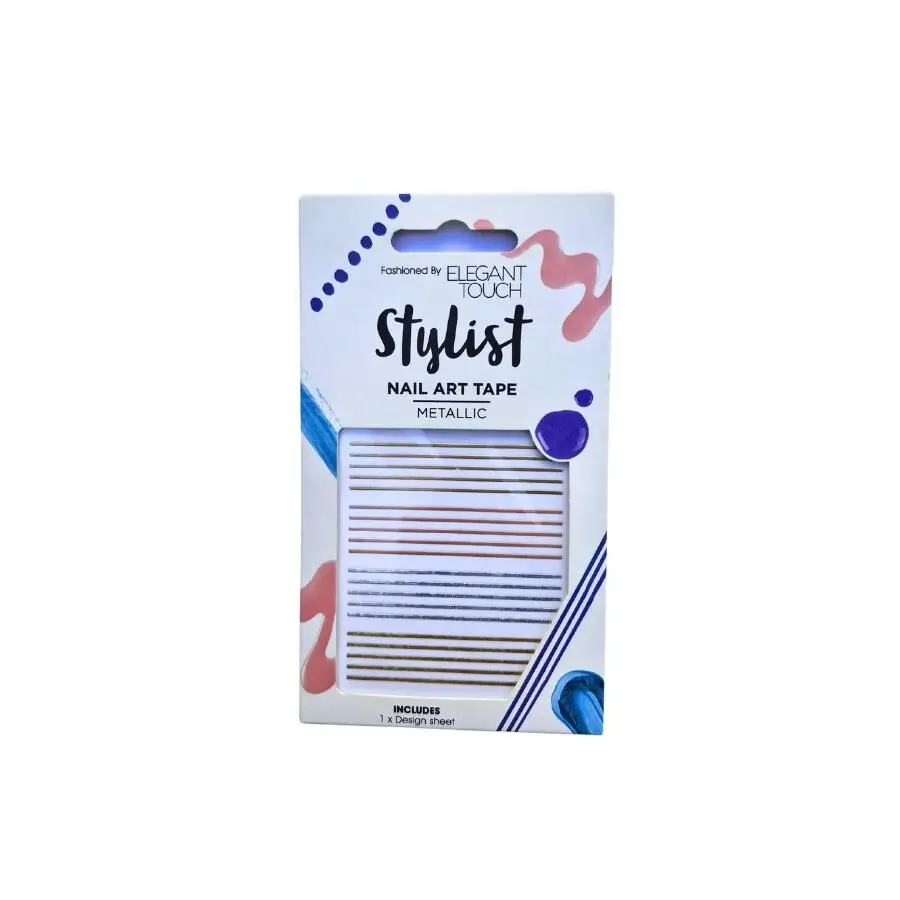Elegant Touch Metallic Tırnak Sticker Seti – Metalik Renkler - 1