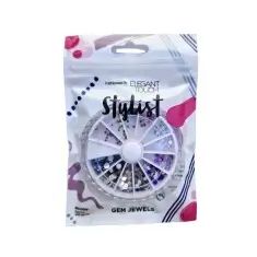 Elegant Touch Nail Art Taş Seti – 12 Farklı Renk, 240 Adet - Elegant