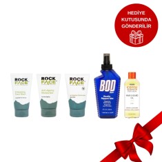 Erkek Bakım ve Hediye Seti – Yüz Temizleme, Sakal Yağı, Vücut Spreyi - Rock Face