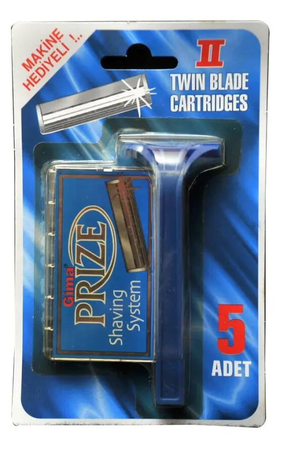 Toptan Gima Prize Sistem Erkek Tıraş Bıçağı Ve 5 Adet Yedek Başlık - 1